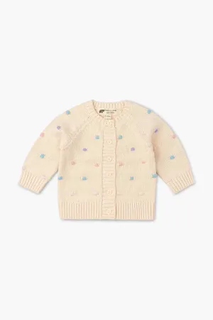 Pom Pom Sweater_Cream   Rainbow Dots