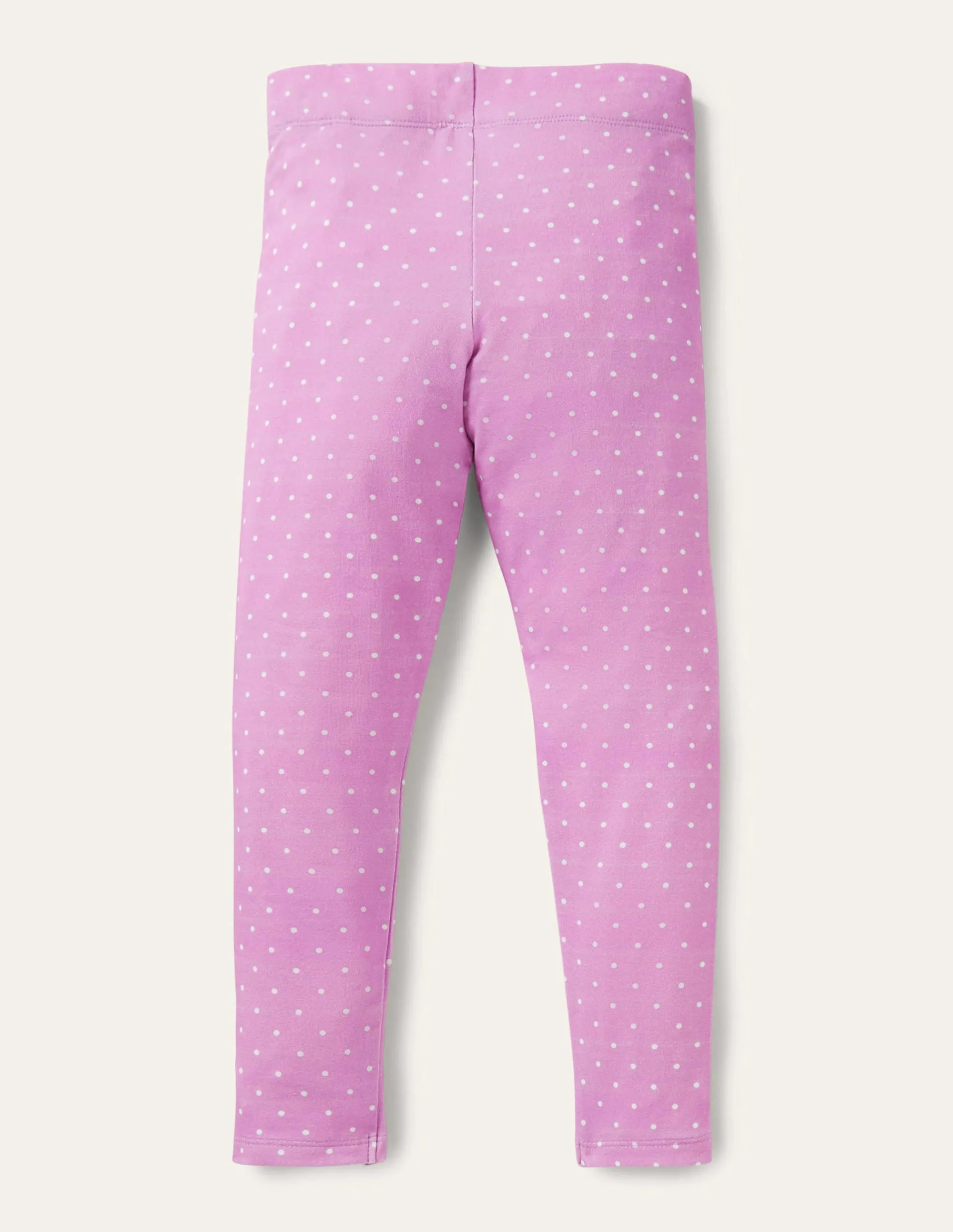 Purple Polka Dot Fairy Print Leggings-Purple Fairies
