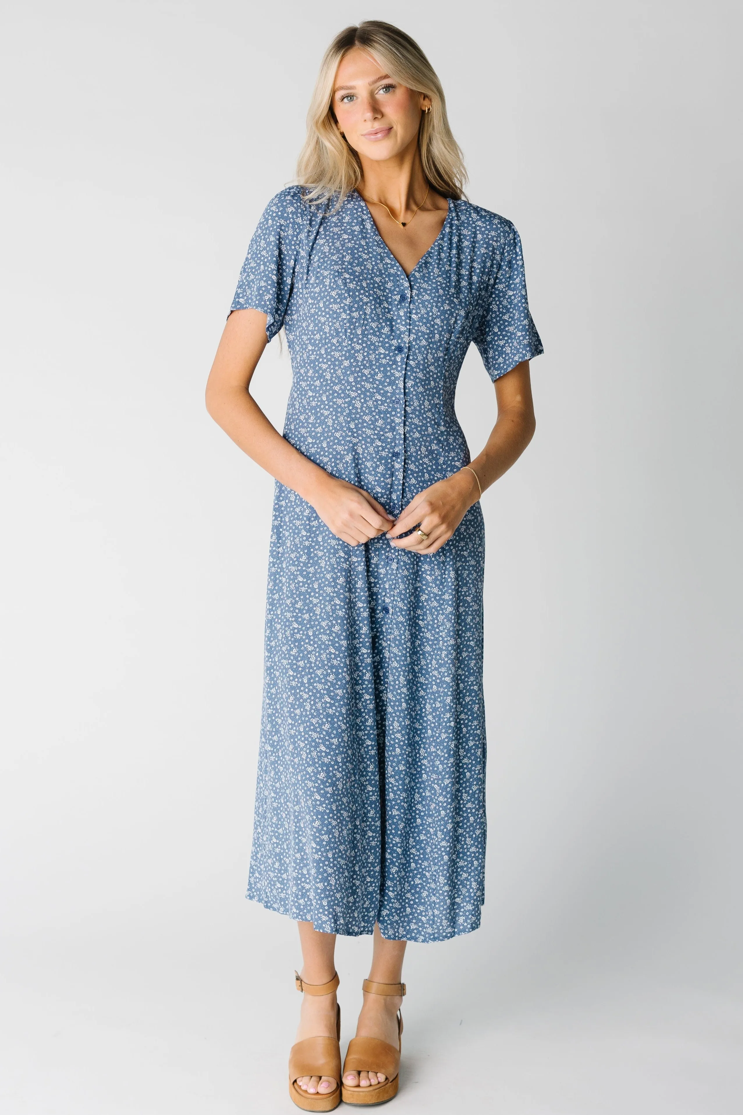 Samantha Floral Button Down Dress