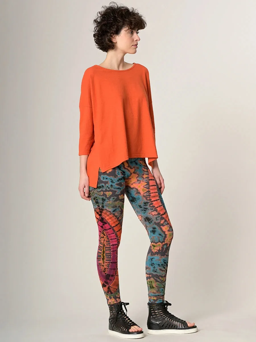 Tie Dye Leggings - Turquoise & Rust