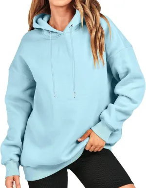 Winter Sweatshirts for Women Casual Solid Color Pullover Hoodies Drawstring Long Sleeve Sweatshirt Regular Shirts