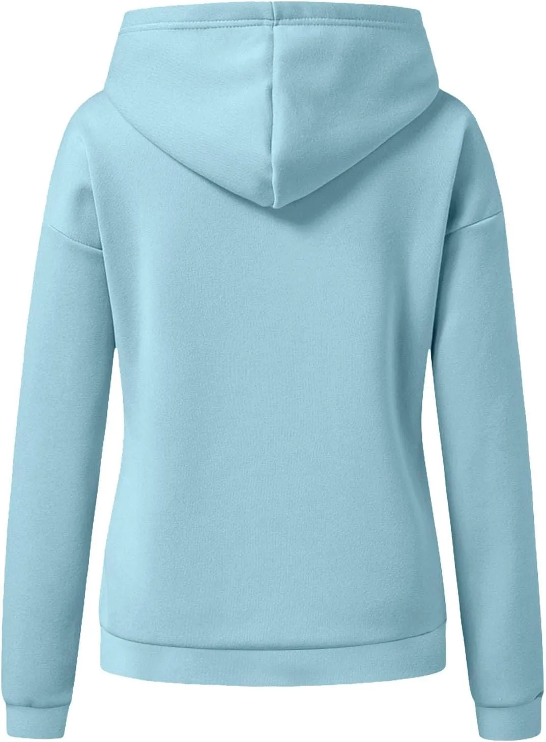 Winter Sweatshirts for Women Casual Solid Color Pullover Hoodies Drawstring Long Sleeve Sweatshirt Regular Shirts