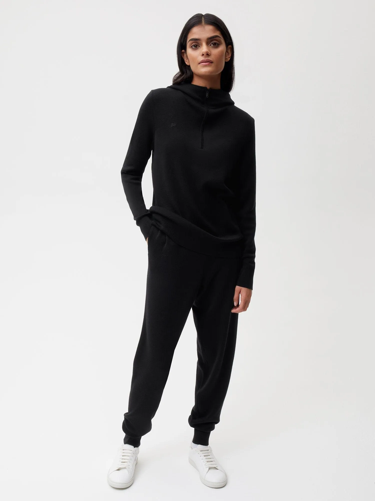 Womens DNA Regenerative Merino Wool Track Pantsblack