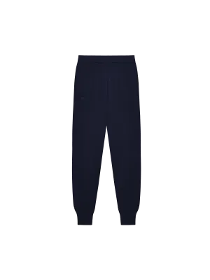 Womens Regenerative Merino Wool Track Pants—navy
